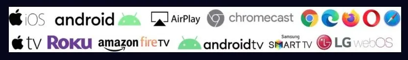 Compatibilité maximale de notre agence IPTV avec iOS, Android, Apple TV, navigateurs