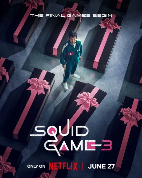 squid game saison 3 – affiche officielle Netflix série coréenne